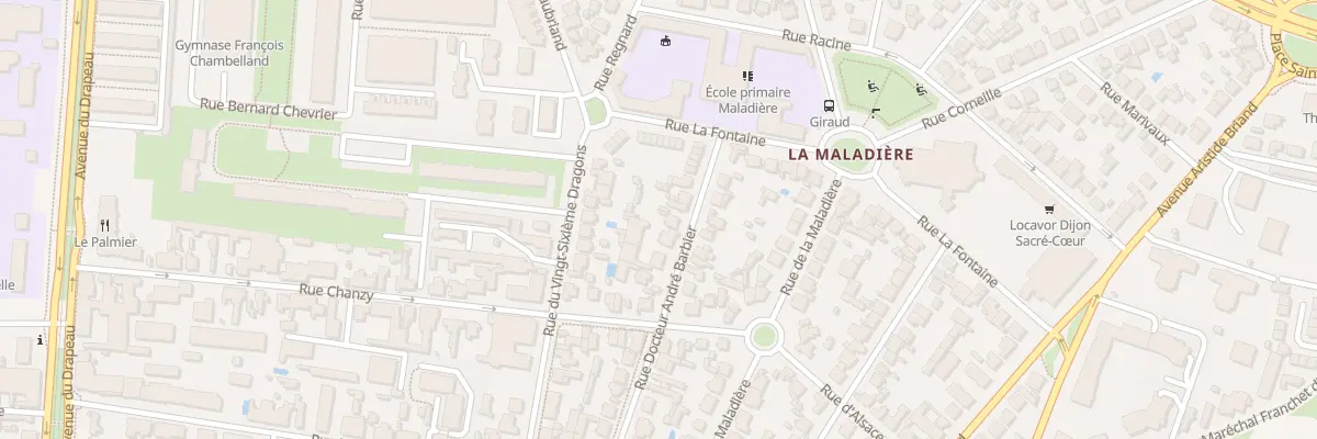 Plan du 25 Rue Doc Andre Barbier à Dijon