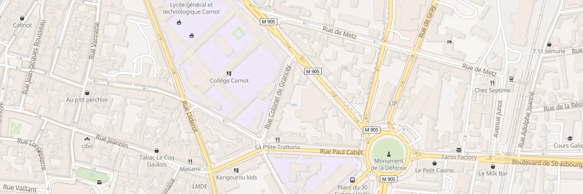 Plan du 14 Rue Col de Grancey à Dijon