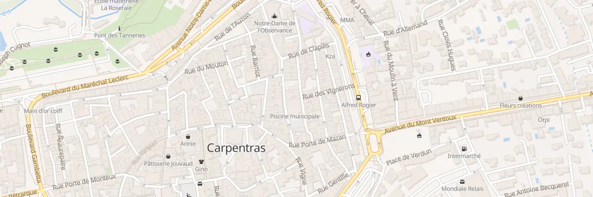 Plan du 74 Rue Saint-Lazare à Carpentras