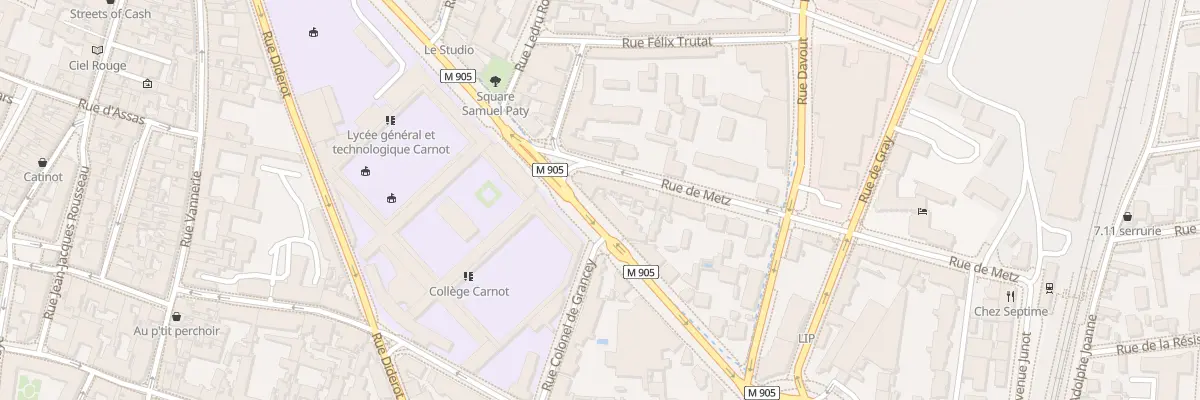 Plan du 39 Bd Thiers à Dijon