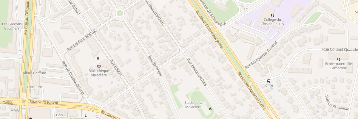 Plan du 24 Rue Charles de Montalembert à Dijon