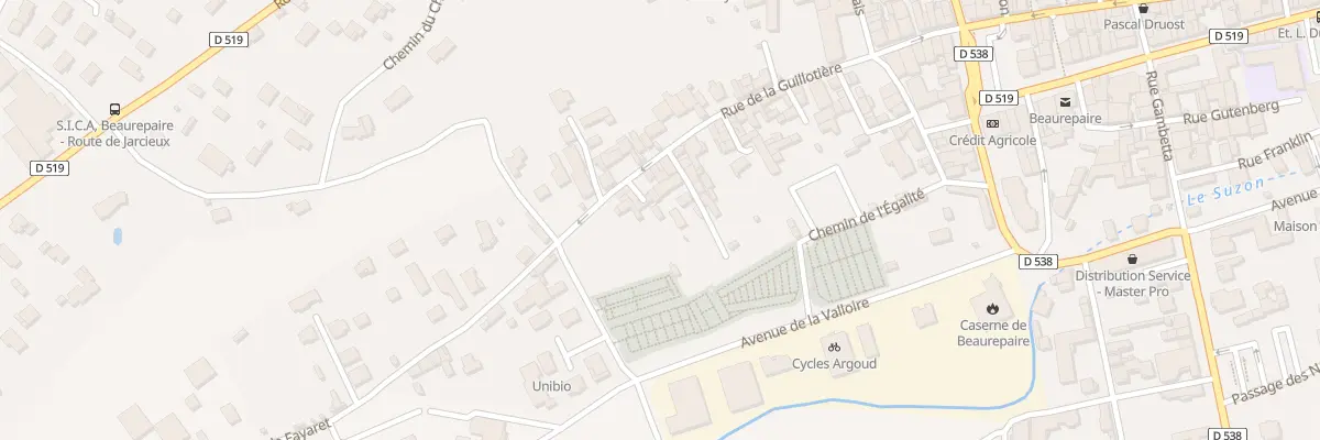 Plan du 31 Rue de la Guillotiere à Beaurepaire