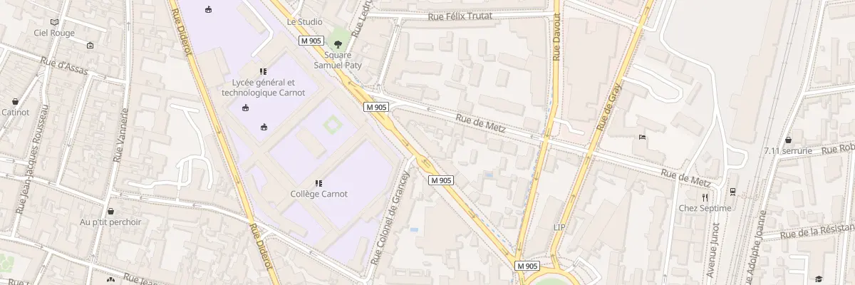 Plan du 43 Bd Thiers à Dijon