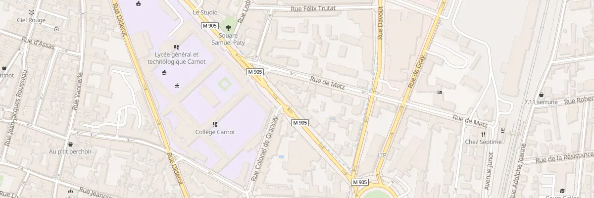 Plan du 45 Bd Thiers à Dijon