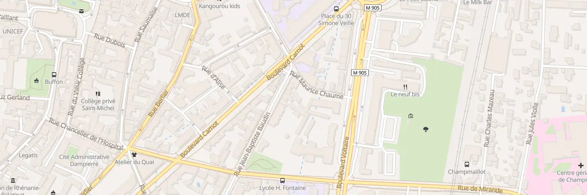 Plan du 60 Rue Jean-Baptiste Baudin à Dijon