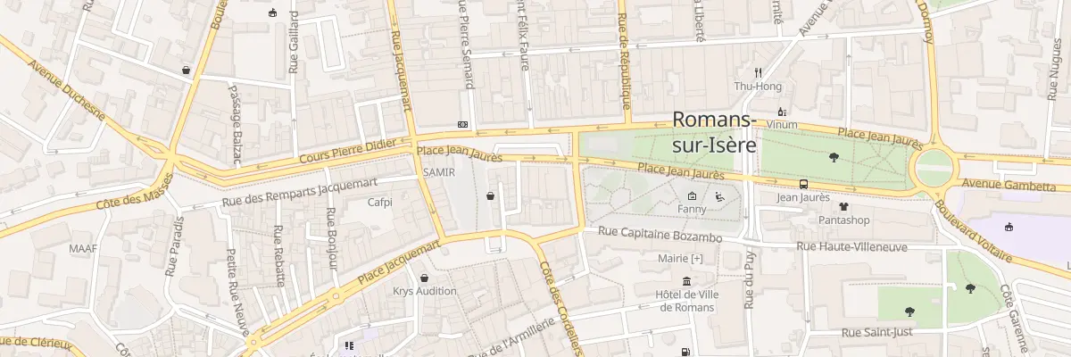 Plan du 43 Pl Jean Jaures à Romans-sur-Isère