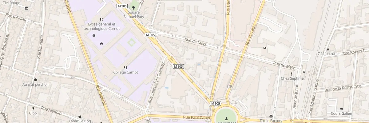 Plan du 49 Bd Thiers à Dijon