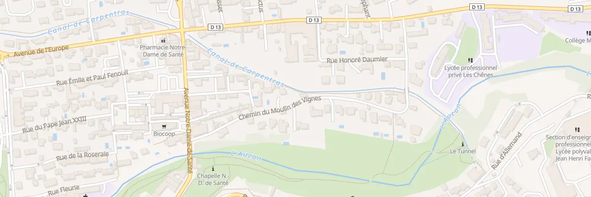 Plan du 155 Che du Moulin des Vignes à Carpentras