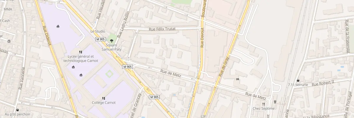 Plan du 11 Rue de Metz à Dijon