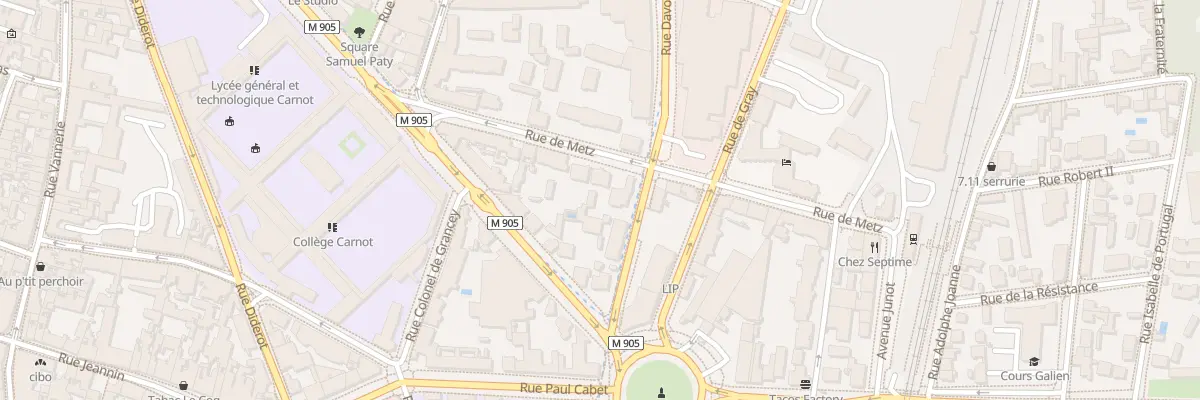 Plan du 22 Rue de Metz à Dijon