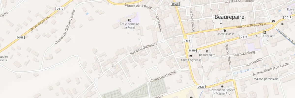 Plan du 7B Rue de la Guillotiere à Beaurepaire