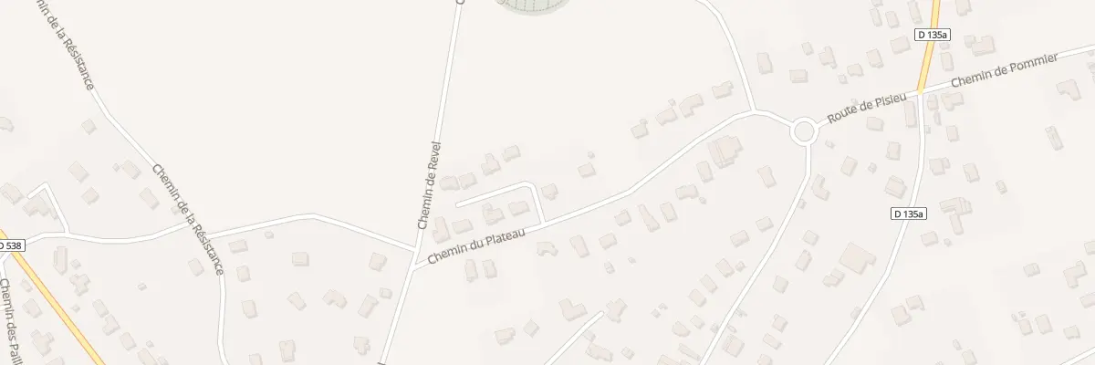 Plan du 232 Che du Plateau à Beaurepaire