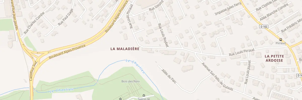 Plan du 8 Rue Louis Pirraud à Bourg-de-Péage