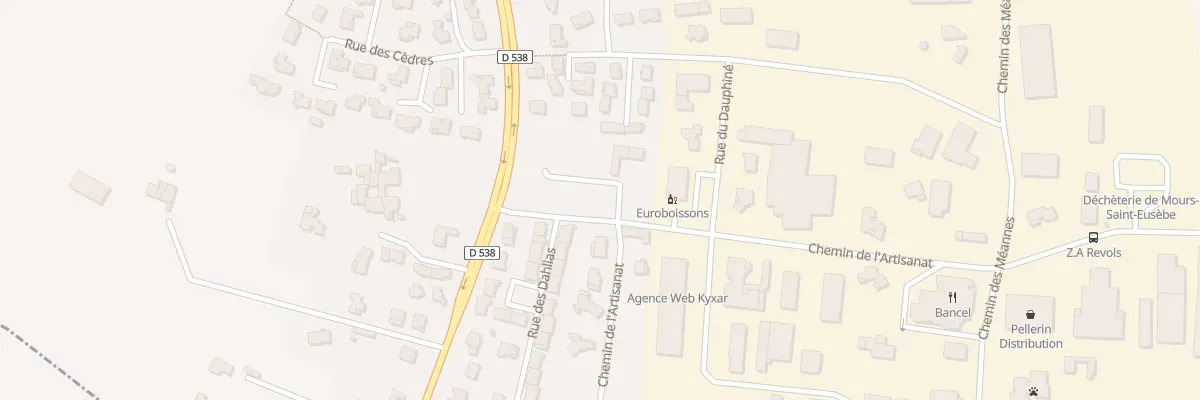 Plan du 1 Che de l’Artisanat à Mours-Saint-Eusèbe