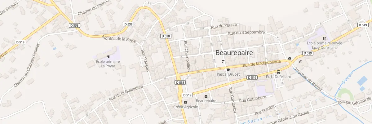 Plan du 5 Rue Champollion à Beaurepaire