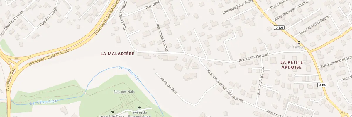 Plan du 10 Rue Louis Pirraud à Bourg-de-Péage
