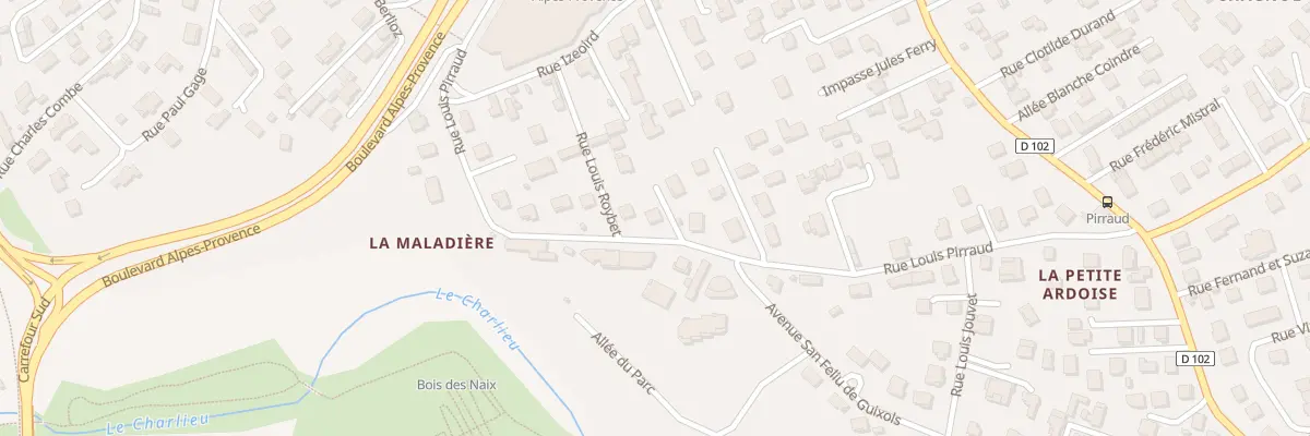 Plan du 11 Rue Louis Pirraud à Bourg-de-Péage
