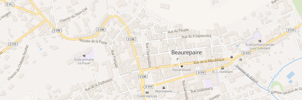 Plan du 8 Rue Champollion à Beaurepaire