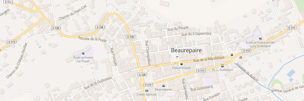 Plan du 42 Rue de Luzy Dufeillant à Beaurepaire