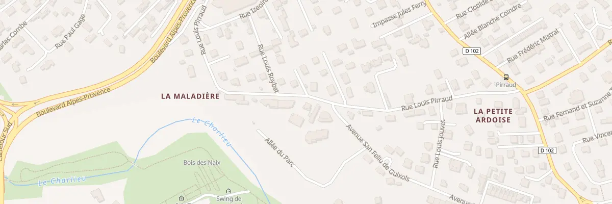 Plan du 12 Rue Louis Pirraud à Bourg-de-Péage