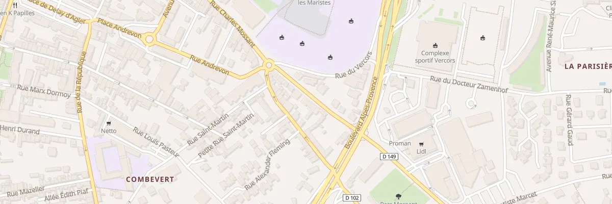 Plan du 16 Av Gen de Gaulle à Bourg-de-Péage