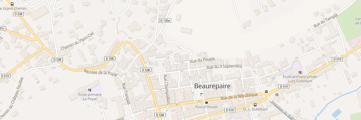 Plan du 27 Rue du Peuple à Beaurepaire