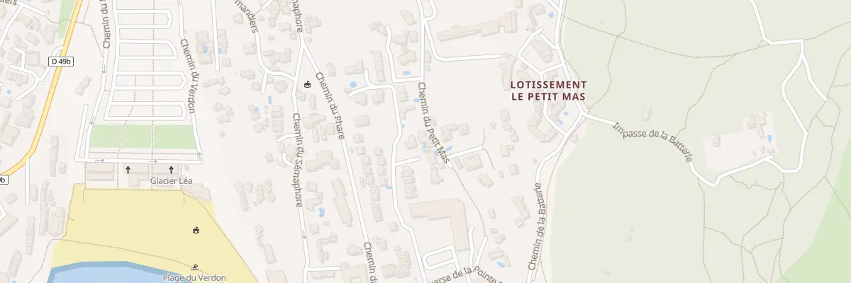 Plan du 2 Tra de la Pointe Riche à Martigues