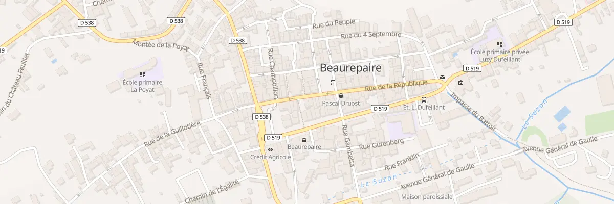 Plan du 61 Rue de la République à Beaurepaire