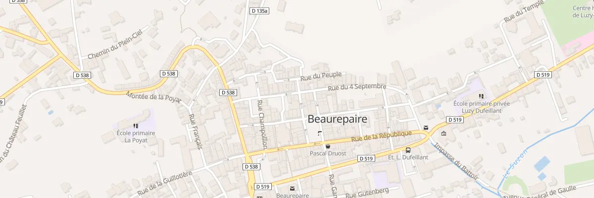 Plan du 17 Rue du 11 Novembre 1918 à Beaurepaire