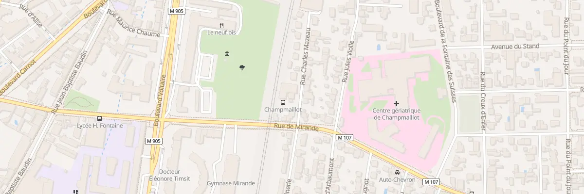 Plan du 3 Rue Charles Mazeau à Dijon