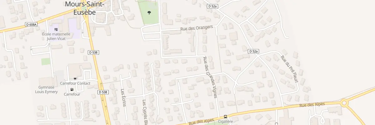 Plan du 7 Rue des Grandes Vignes à Mours-Saint-Eusèbe