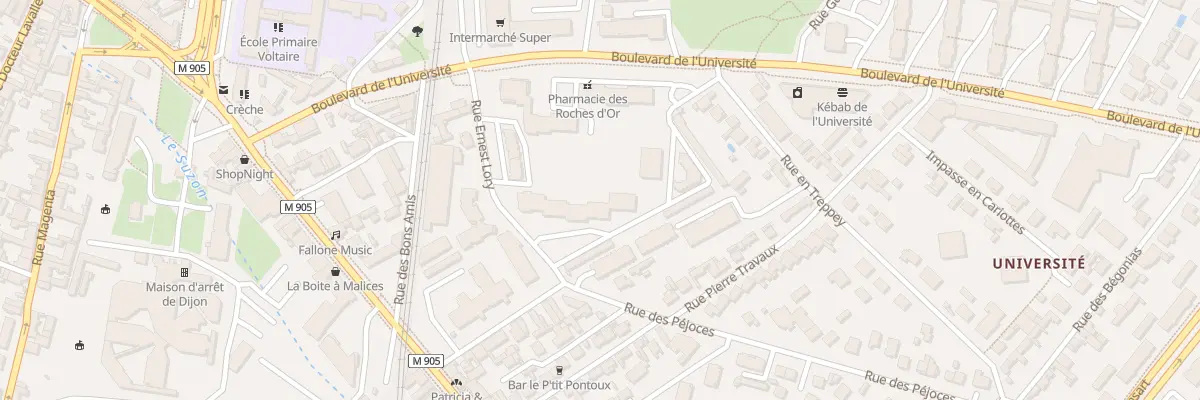 Plan du 3 Rue Ernest Lory à Dijon