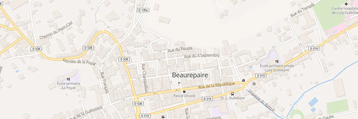 Plan du 11 Rue du 4 Septembre à Beaurepaire