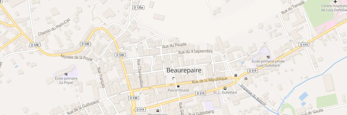 Plan du 20 Rue du Huit Mai 1945 à Beaurepaire