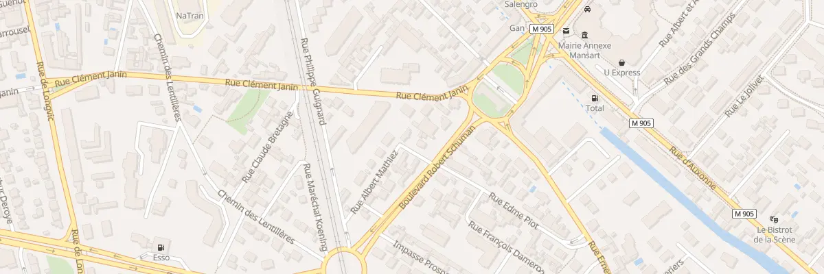 Plan du 1 Rue Edme Piot à Dijon