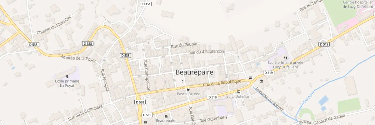 Plan du 20B Rue de Luzy Dufeillant à Beaurepaire