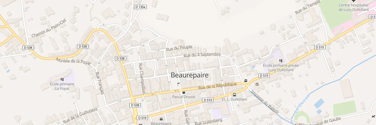 Plan du 20A Rue de Luzy Dufeillant à Beaurepaire