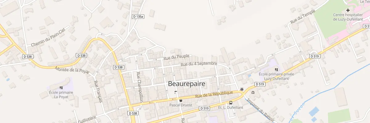 Plan du 32 Rue du 4 Septembre à Beaurepaire