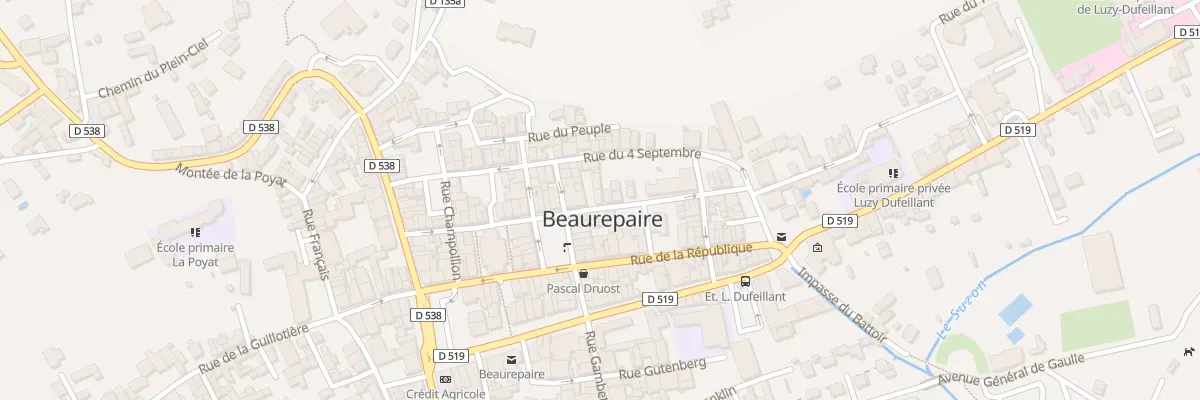 Plan du 20 Rue de Luzy Dufeillant à Beaurepaire