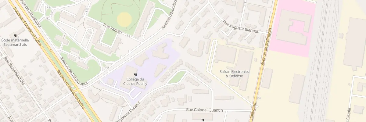 Plan du 23 Rue Marguerite Durand à Dijon