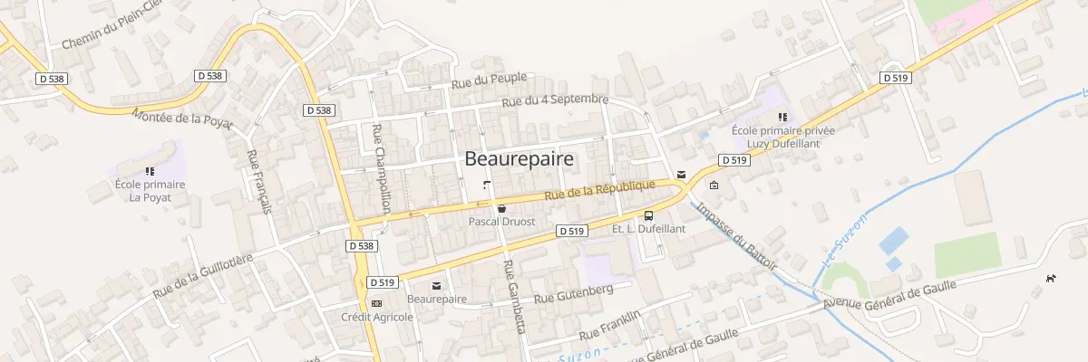 Plan du 26 Rue de la République à Beaurepaire