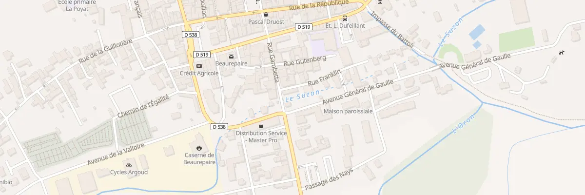Plan du 21 Rue Gambetta à Beaurepaire
