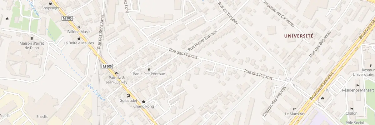 Plan du 10 Rue des Péjoces à Dijon
