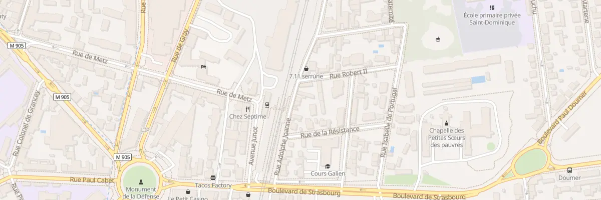 Plan du 16B Rue Adolphe Joanne à Dijon