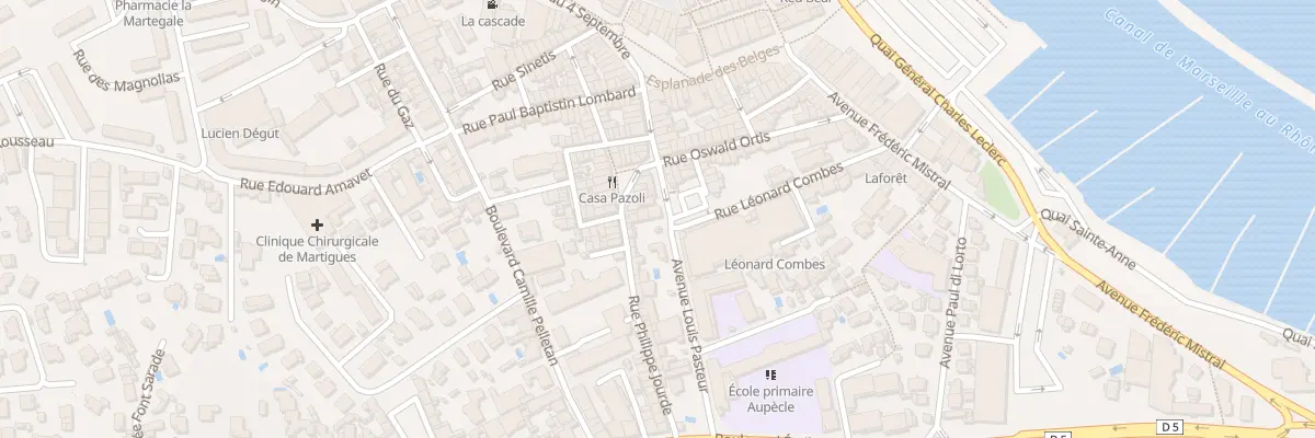 Plan du 6 Av Pasteur à Martigues