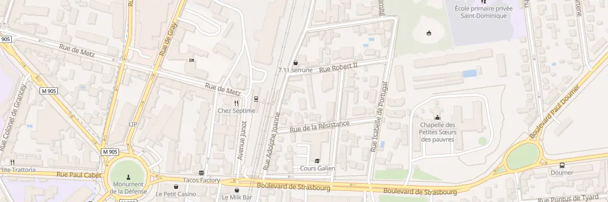 Plan du 14 Rue Adolphe Joanne à Dijon