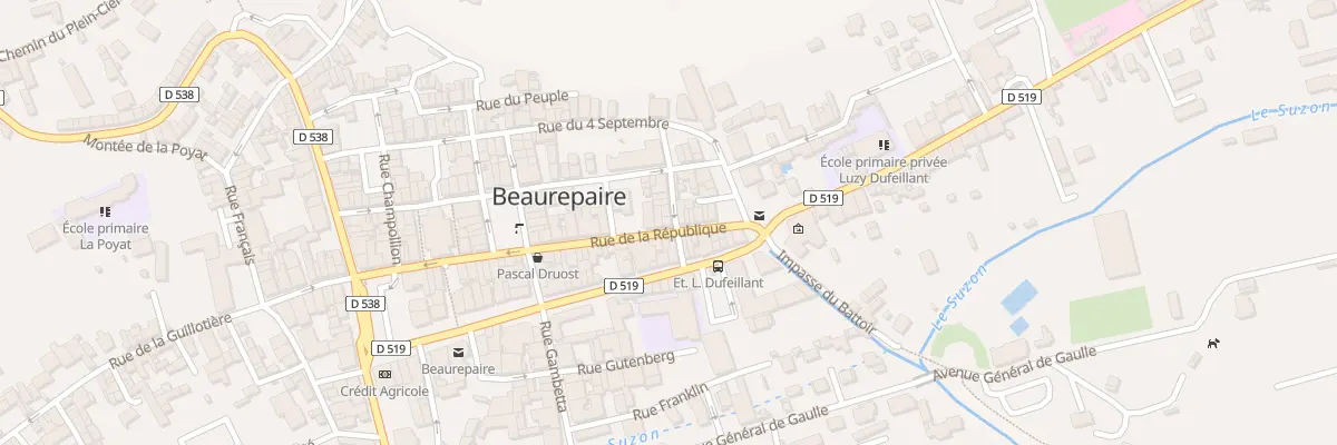 Plan du 16 Rue de la République à Beaurepaire