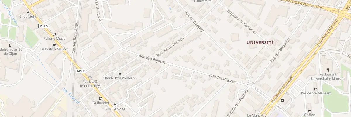Plan du 17 Rue des Péjoces à Dijon