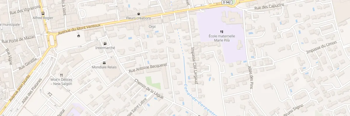 Plan du 126 Rue Pierre et Marie Curie à Carpentras