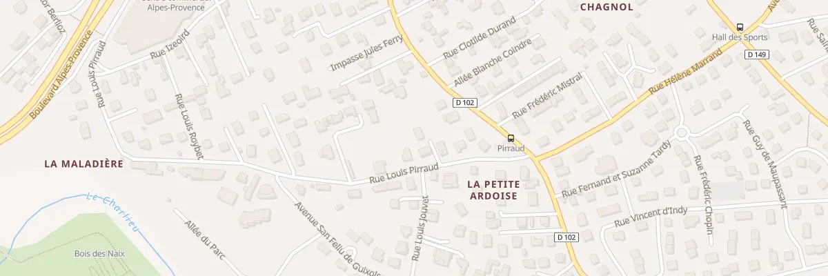Plan du 25 Rue Louis Pirraud à Bourg-de-Péage